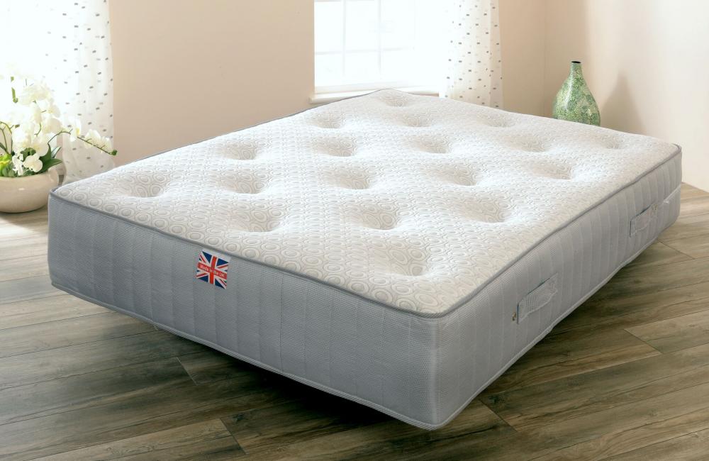 Sprung, Wool and Memory Foam Mattress 3FT SINGLE 4FT6